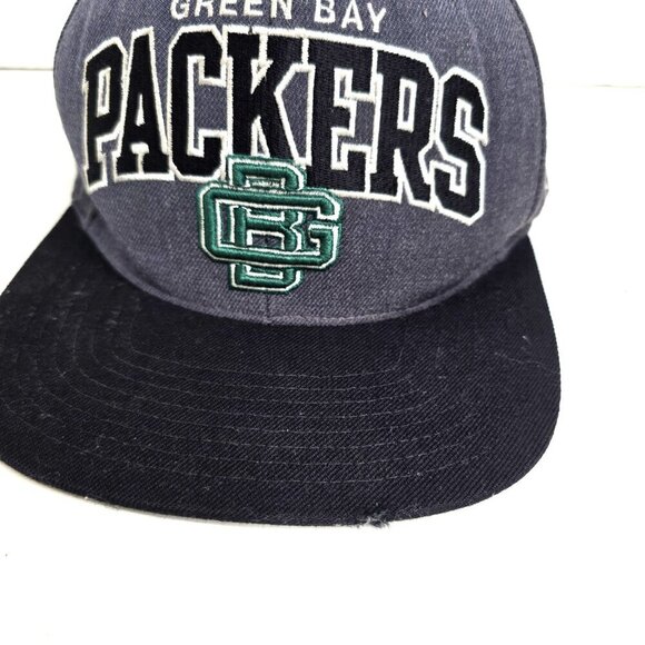 VTG Mitchell & Ness Green Bay Packers Wool Blend Snap Back Cap Hat - Picture 5 of 12